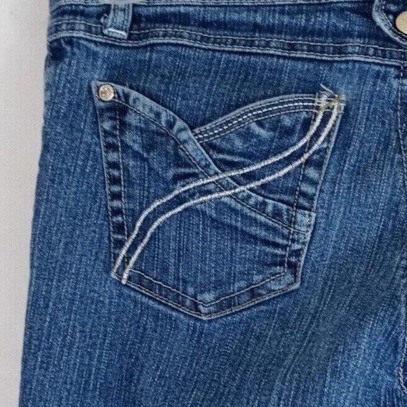 Southpole Women's Metallic Embroidered Stretch Bootcut Jeans Size 11 - Picture 5 of 10